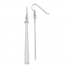 Quality Gold Sterling Silver Rhodium Plated Polished Dangle Earrings - QE14974