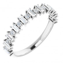 14K White 1/2 CTW Diamond Anniversary Band - 1236296061P