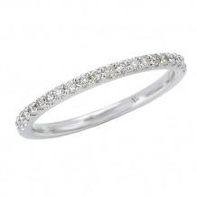 La Vie 14k White Gold Diamond Wedding Band