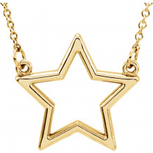 14K Yellow Star 16 Necklace - 85877100P