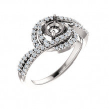 Stuller 14k White Gold Diamond Twist-Style Engagement Ring