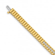 Quality Gold 14k Yellow Gold AAA Diamond Tennis Bracelet - X2167AAA