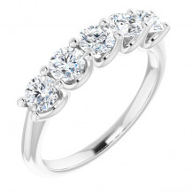 14K White 1 CTW Diamond Anniversary Band - 1233896008P