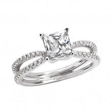 Romance 18k White Gold Semi-Mount Diamond Engagement Ring