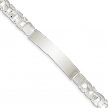 Quality Gold Sterling Silver Fancy Link ID Bracelet - QID21-8