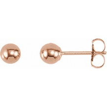 14K Rose 4 mm Ball Earrings - 208651019P