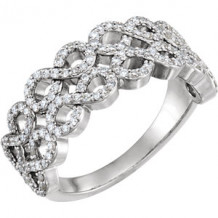 Stuller 14k White Gold Diamond Infinity-Style Ring