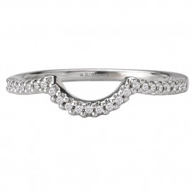 18k White Gold Curved Wedding Band