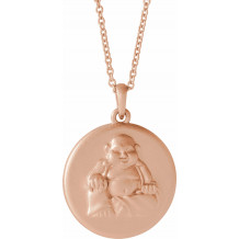 14K Rose Buddha 16-18 Necklace - 86851602P