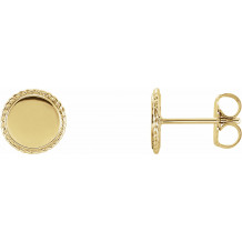 14K Yellow Engravable Rope Earrings - 86469601P
