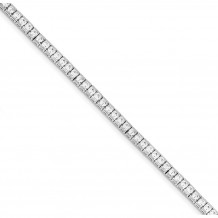 Quality Gold Sterling Silver Rhodium Plated CZ Bracelet - QX813CZ