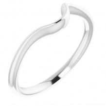 14K White Band for 5.2 mm Engagement Ring - 122958116P