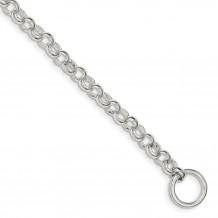 Quality Gold Sterling Silver 7.75inch Fancy Link Bracelet - QH190-7.75