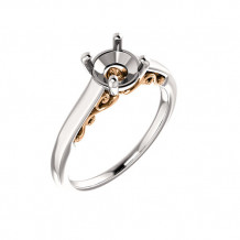 Stuller 14k Two-Tone Gold Semi-mounting Engagement Ring