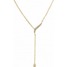 14K Yellow 1/10 CTW Diamond Y 16-18 Necklace - 65284160001P