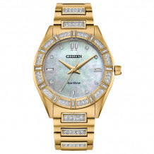 CITIZEN Eco-Drive Quartz Crystal Ladies Watch Stainless Steel - EM1022-51D