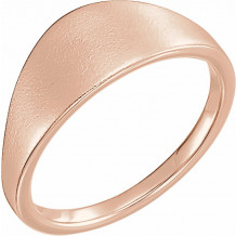 14K Rose 21x7 mm Geometric Signet Ring - 51717103P