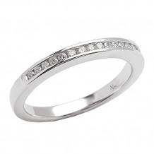 La Vie 14k White Gold Diamond Wedding Band