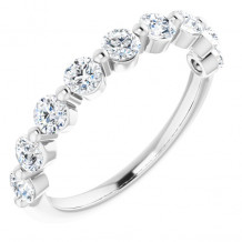 14K White 9/10 CTW Diamond Anniversary Band - 1236026029P