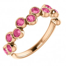 14k Rose Gold Stuller Pink Tourmaline Stackable Ring