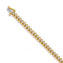 Quality Gold 14k Yellow Gold 2.1mm Diamond Tennis Bracelet - X2002