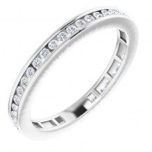 14K White 3/8 CTW Diamond Stackable Ring - 67402102P
