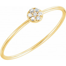 14K Yellow .04 CTW Diamond Petite Circle Ring - 65192260000P