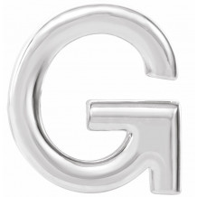 14K White Single Initial G Earring - 86800137P