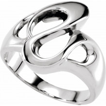 14K White Fashion Ring - 5891123397P