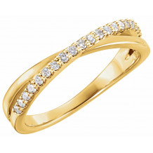 14K Yellow 1/5 CTW Diamond Criss-Cross Ring - 1227736001P