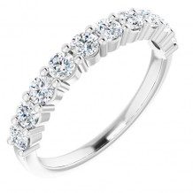 14K White 3/4 CTW Diamond Anniversary Band - 12287760036P