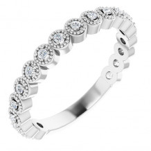 14K White 1/8 CTW Diamond Anniversary Band - 123106600P