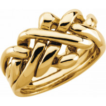 14K Yellow 12.5 mm Puzzel Ring - 514433750P