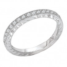 14k White Gold Diamond Wedding Band