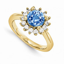 Quality Gold 14K Yellow Gold & Diamond Semi-Mount Gemstone Ring - YM1564-8VS
