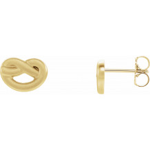 14K Yellow Knot Earrings - 86638601P