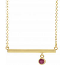 14K Yellow Ruby Bezel-Set 18 Bar Necklace - 869056131P