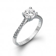 Zeghani 14k White Gold Diamond Engagement Ring