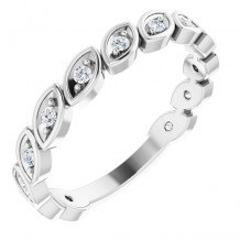 14K White 1/6 CTW Diamond Anniversary Band - 123957600P