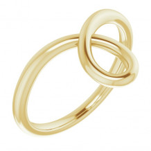 14K Yellow Looped Bypass Ring - 52057102P