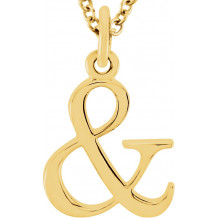 14K Yellow Ampersand 16 Necklace - 8578070078P