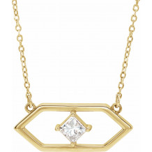 14K Yellow 1/4 CTW Diamond Geometric 18 Necklace - 86965611P