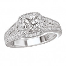 La Vie 14k White Gold Semi-Mount Diamond Engagement Ring