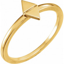 14K Yellow Geometric Stackable Ring - 51731102P