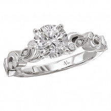 14k White Gold Peg Head Semi-Mount Engagement Ring