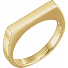 14K Yellow 3 mm Engravable Stackable Ring - 50468296591P