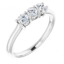 14K White 1/2 CTW Anniversary Band - 1239766004P