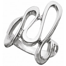 10K White Metal Fashion Ring - 50896109P