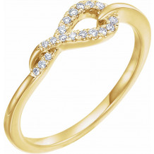 14K Yellow 1/10 CTW Diamond Knot Ring - 65245560000P