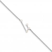 Quality Gold Sterling Silver Rhod-plat 4 2-3mm FWC Pearl Aries Bracelet - QG5089-7